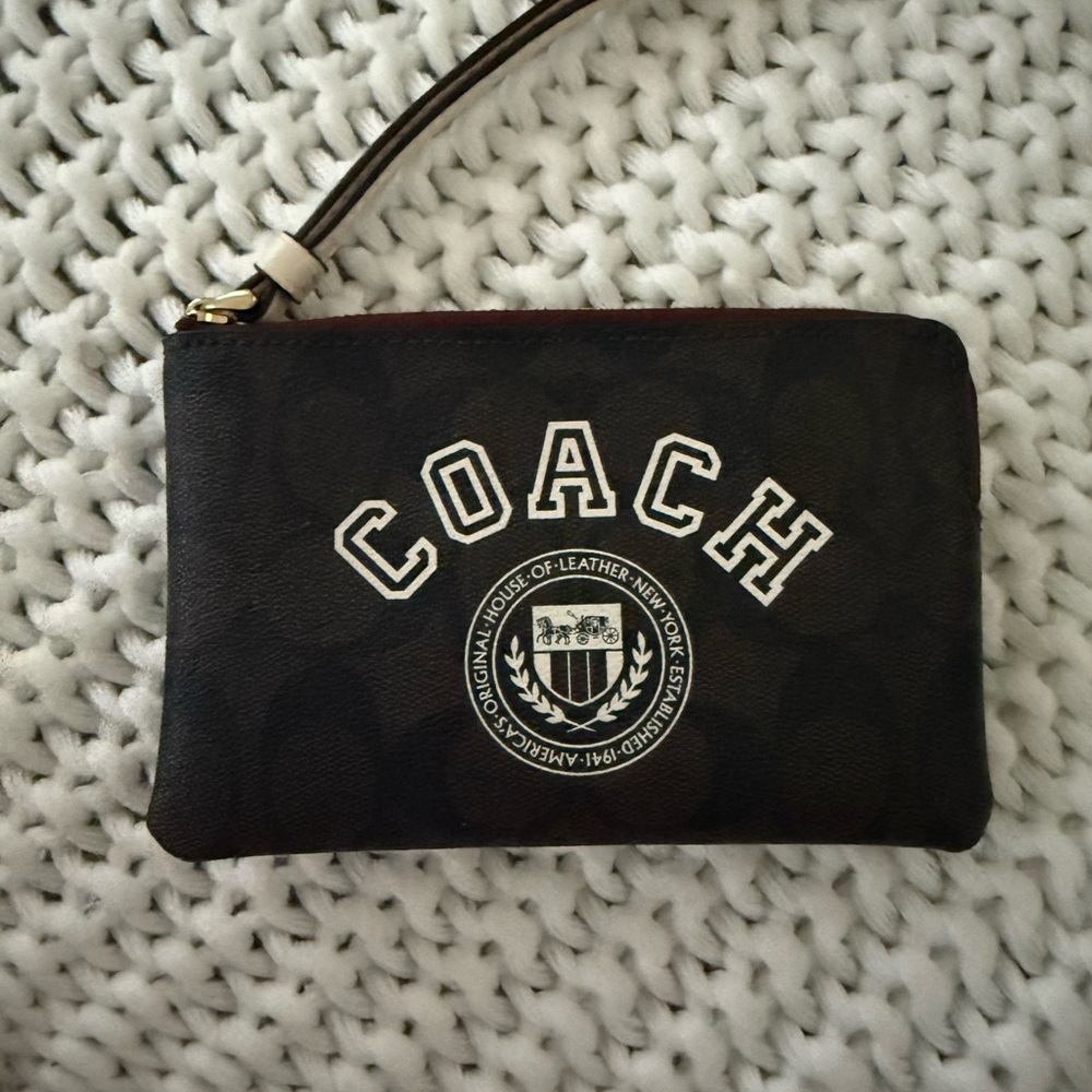 Coach Brown and Black Wristlet